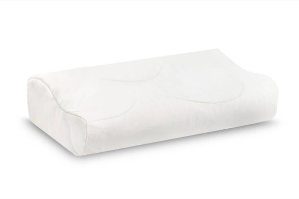 istock Orthopedic Pillow with a Memory Effect. Medical treatment pillow for sleep. Comfort Memory Pillow under the head with a recess under the shoulder isolated on white background. Sleeping Support Pillow 1219432243