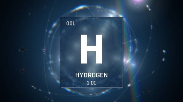 istock Hydrogen as Element 1 of the Periodic Table 3D illustration on blue background 1219434213