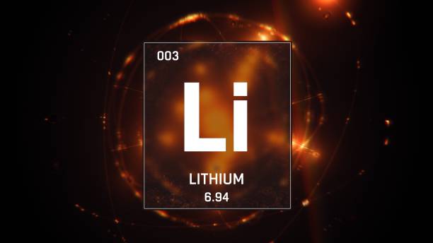 istock Lithium as Element 3 of the Periodic Table 3D animation on orange background 1219434239