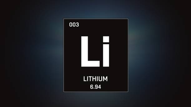 istock Lithium as Element 3 of the Periodic Table 3D animation on grey background 1219434269