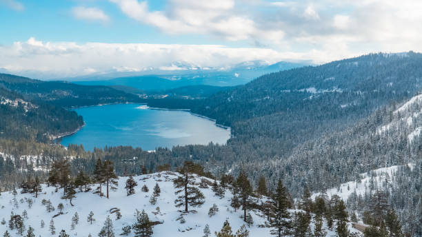 istock The Donner lake under the snow 1219434447