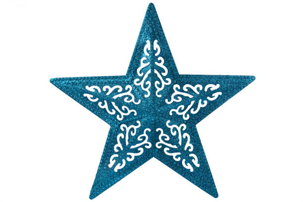 istock Big shiny blue star for Christmas decoration. 1219437797