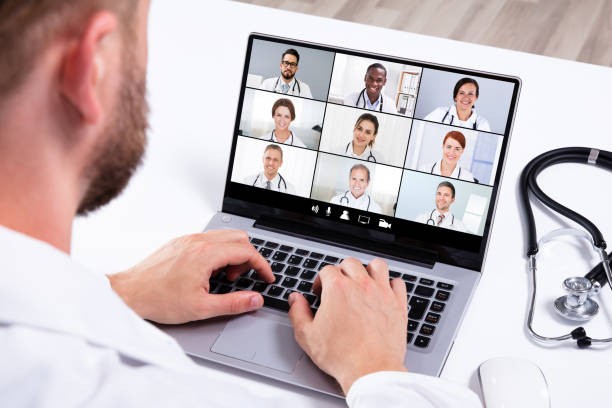 istock Doctor Having Video Conference On Laptop 1219438061