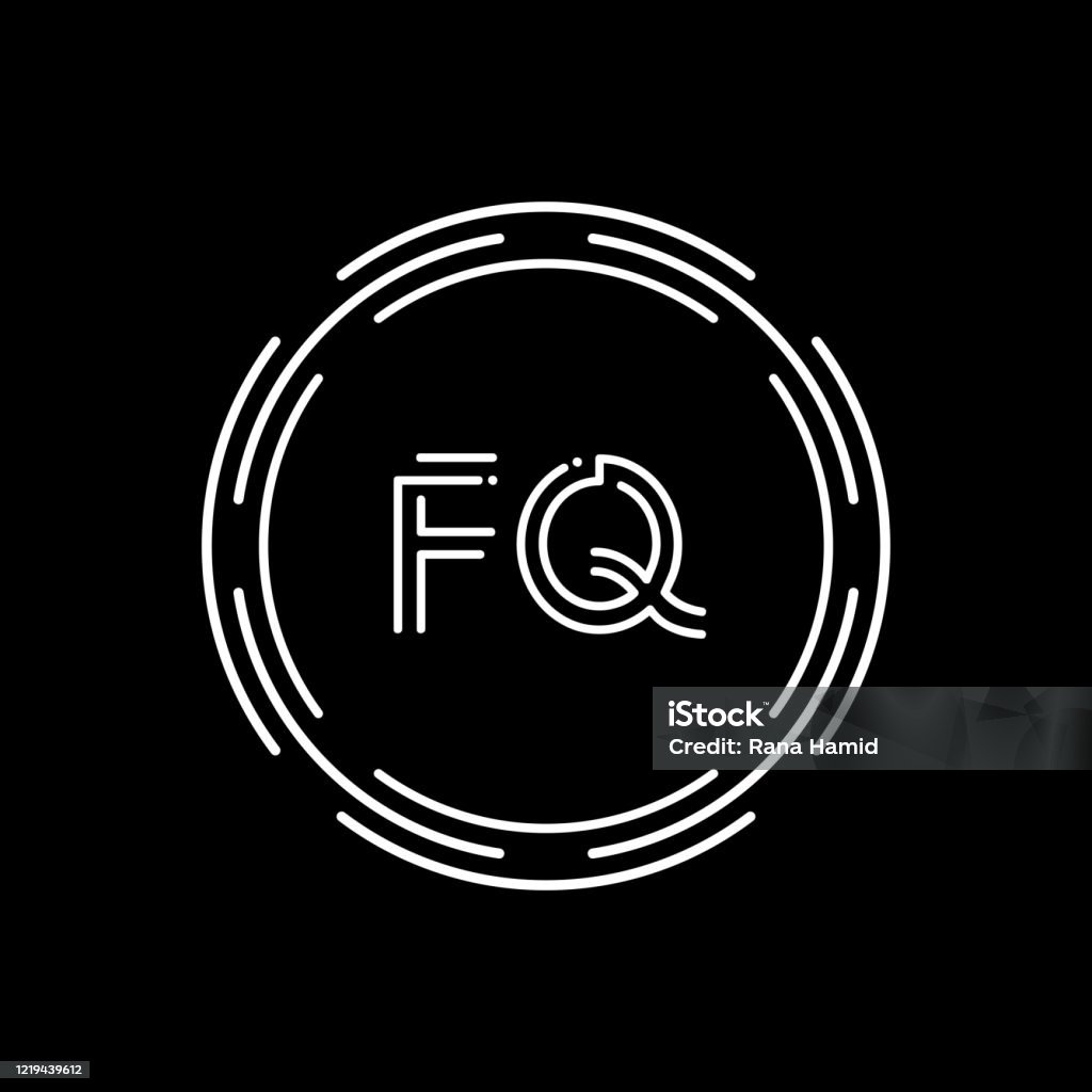 Fq Button Initial Letter Fq Logo Design Vector Template Creative Linked ...