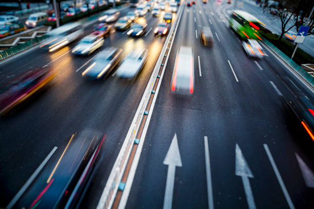 istock rush hour traffic of city at night 1219439765