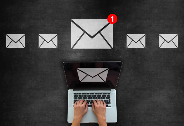 istock Concept of email receiving and sending on blackboard 1219440435