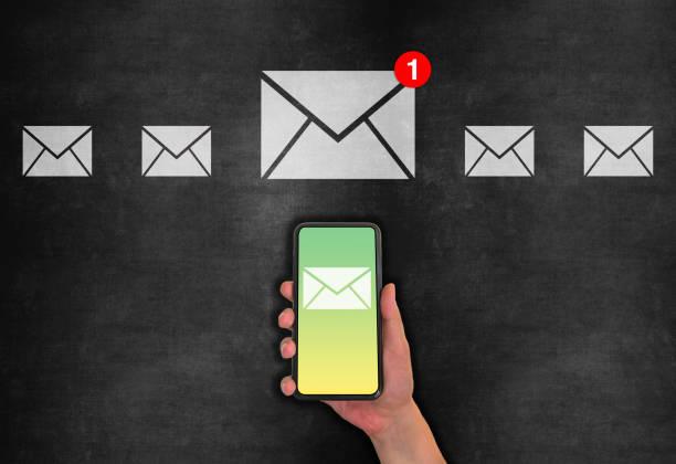istock Concept of email receiving and sending on blackboard 1219440827