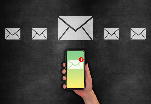 istock Concept of email receiving and sending on blackboard 1219440947