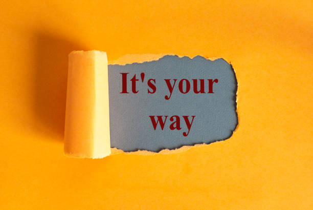 istock The text It`s your way appearing behind torn yellow paper. 1219442053
