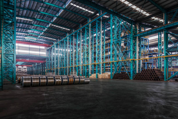 istock Packed coils of steel sheet 1219442114