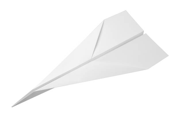 istock Paper plane dart isolated on white with clipping path 1219442295