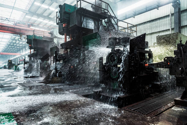 istock Metallurgical plant fabrication rolling mill 1219443664