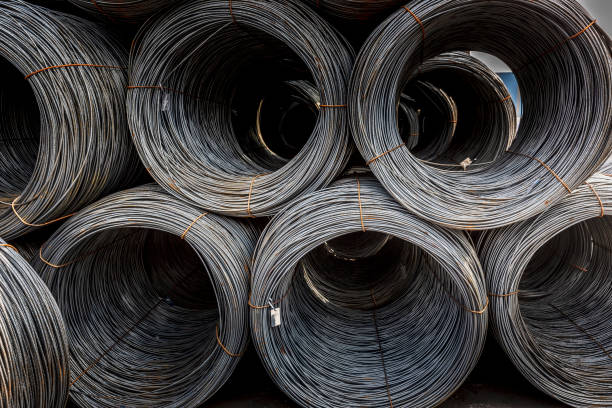 istock Steel Wire in Coil warehouse 1219443695