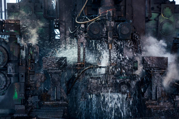 istock Metallurgical plant fabrication rolling mill 1219443754