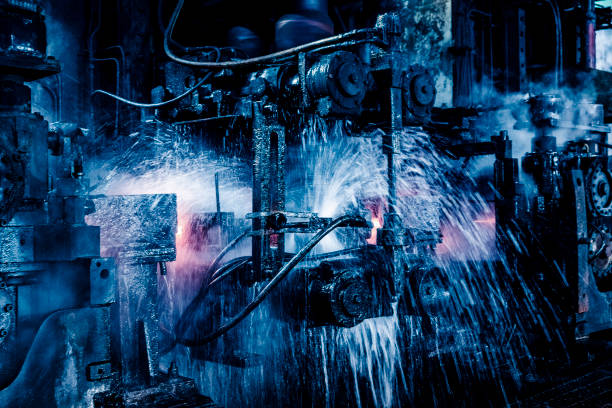 istock Metallurgical plant fabrication rolling mill 1219443756