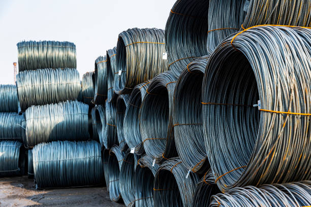 istock Steel Wire in Coil warehouse 1219443787