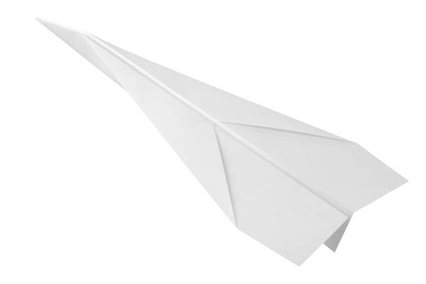 istock White paper dart plane from above isolated on white with clipping path 1219444288