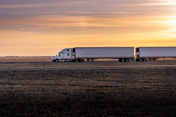 istock Semi Truck On the  Rural Trans-Canada Highway 1219445395