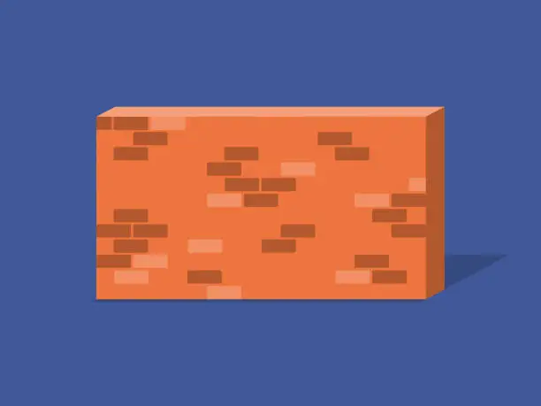 Vector illustration of Illustration of brick wall obstacle