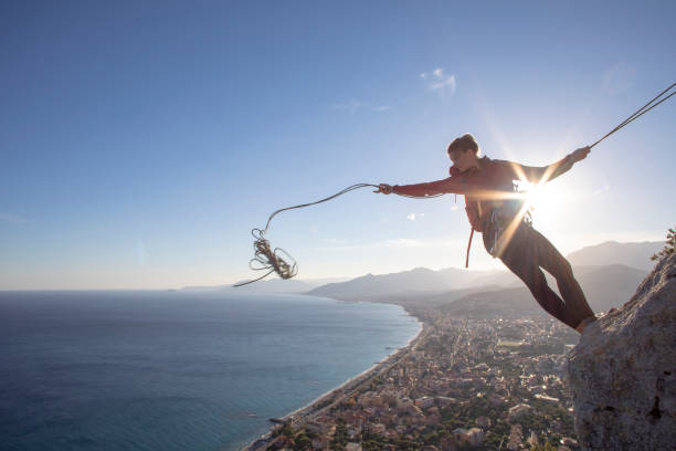 Young woman recalls from rock climb summit