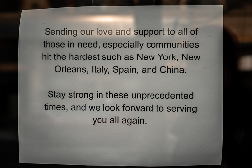 A sincere letter of support and love to customers of a retail or storefront business that had to temporarily close during the COVID-19 pandemic outbreak and stay at home orders in Chicago.