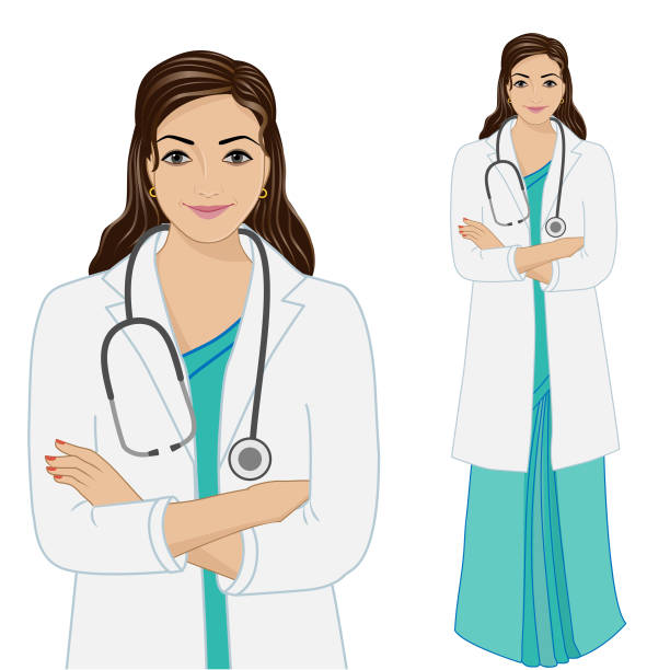 Indian Lady Doctor Stock Illustration - Download Image Now - Culture of  India, Doctor, Indian Ethnicity - iStock