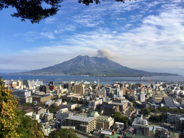 istock Sakurajima seen from Shiroyama Observatory 1219461587