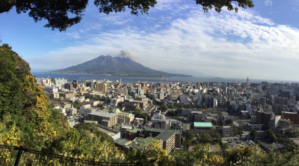 istock Sakurajima seen from Shiroyama Observatory 1219461591