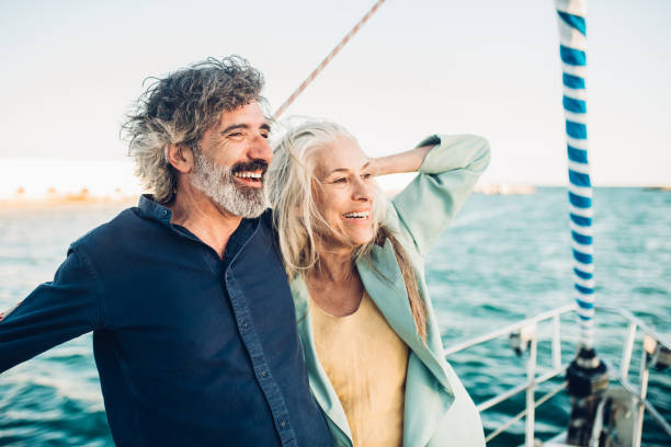 istock Seniors on their cruising vacation 1219461694