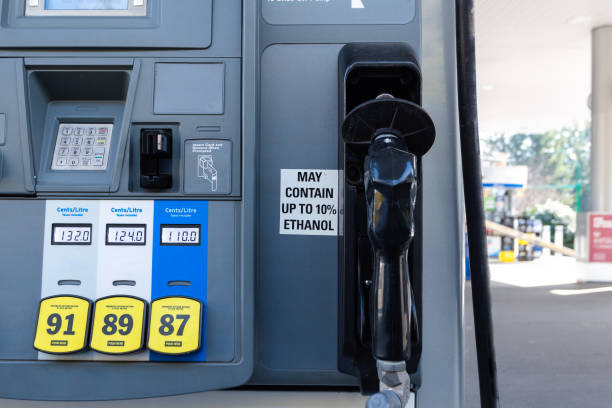istock Front view of a gasoline pump with no logos . 1219463212