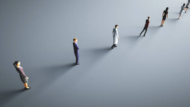 istock People social distancing because of coronavirus - concept 1219464031