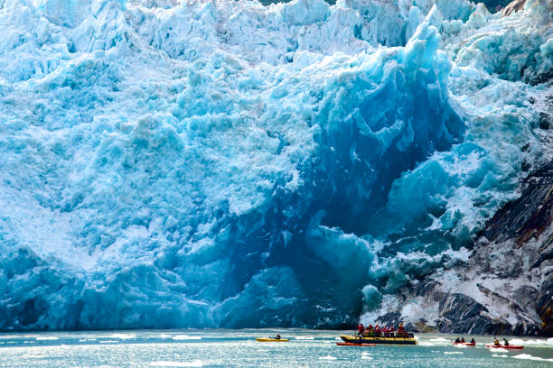 istock Glacier With Kayak And Boat In Alaska 1219467665