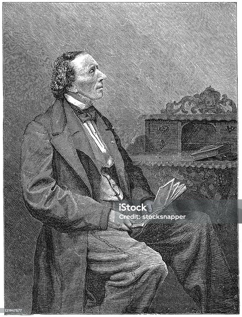 Hans Christian Andersen - Illustration de Hans Christian Andersen libre de droits