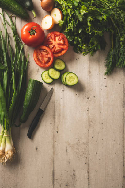 istock Fresh and ripe vegetables on a wooden table 1219476700