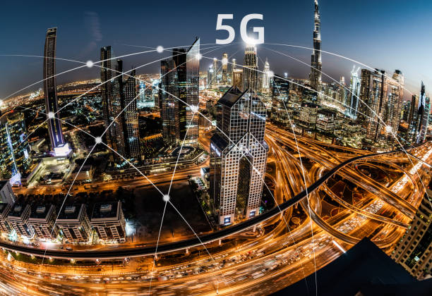 istock Dubai City Skyline and 5G Network 1219478267