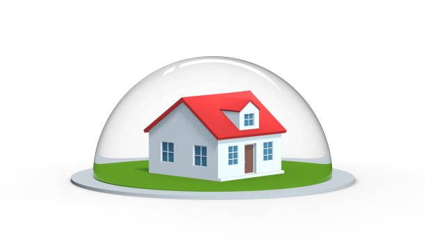 istock House under a Glass Shield Protection Concept,3D Illustration 1219479828