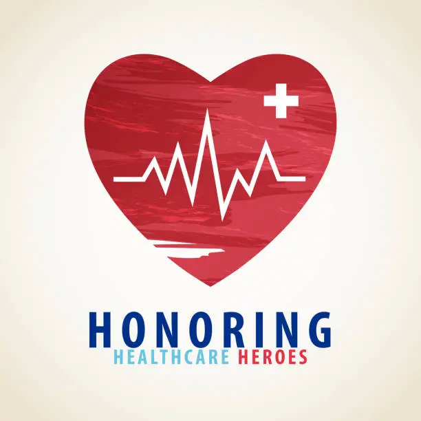 Vector illustration of Honoring Healthcare Heroes