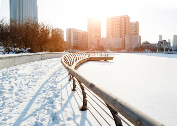 istock City sidewalk in snowy day 1219482088