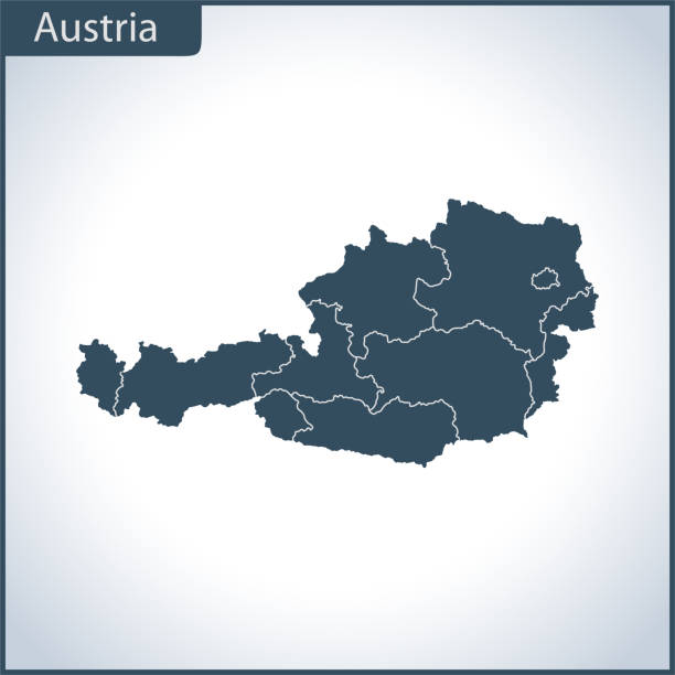 Austria map vector of Austria map austria map stock illustrations