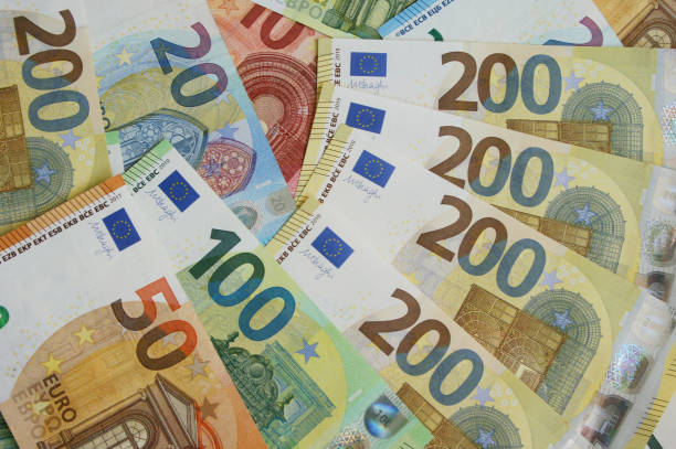 istock Euro bank note currency finance background 1219485393
