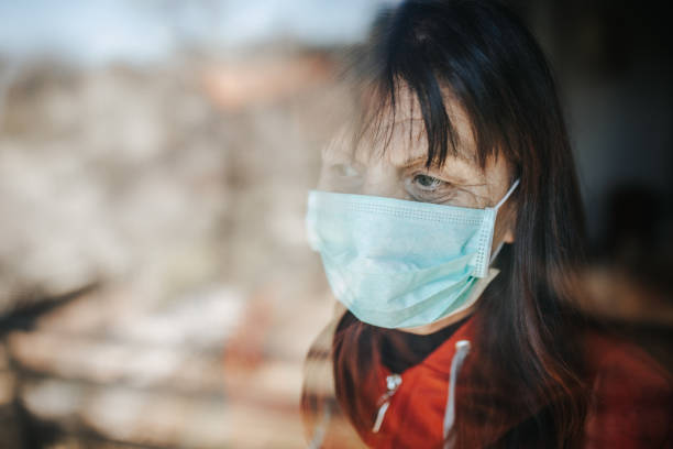 istock Senior woman in home quarantine 1219487622
