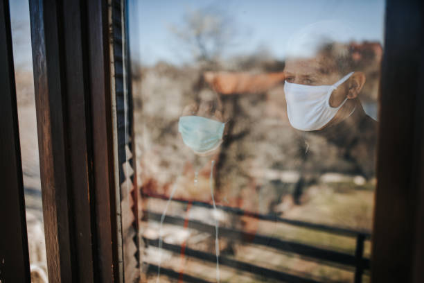 istock Senior couple in home quarantine 1219488444