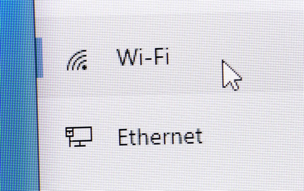 WiFi and Ethernet icons on the screen notebook