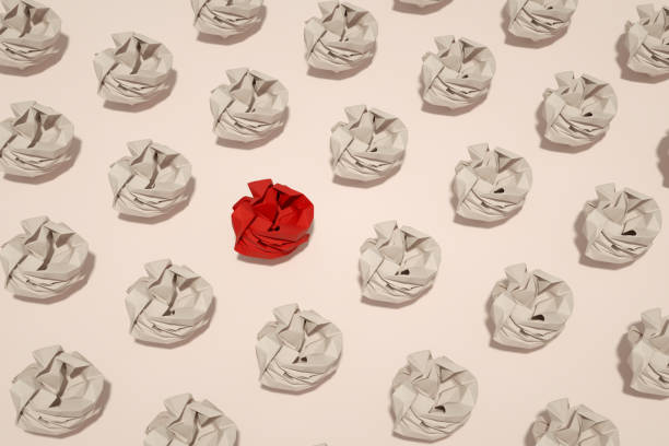 istock Crumpled Paper, Different Idea, Standing Out From the Crowd Concept 1219491162