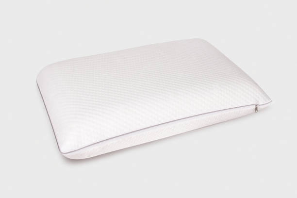 istock Orthopedic Pillow with a Memory Effect. Medical treatment pillow for sleep. Comfort Memory Pillow under the head with a recess under the shoulder isolated on white background. Sleeping Support Pillow 1219492304