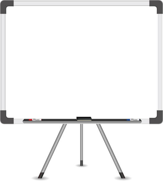 화이트 보드 벡터 - magnet blackboard bulletin board clip stock illustrations