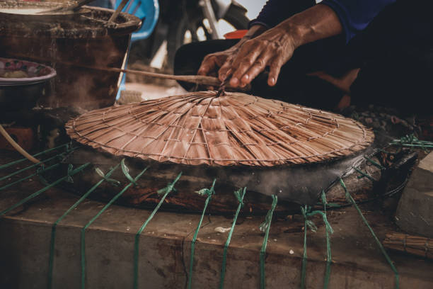istock Traditional rice paper making in Vietnam 1219494019