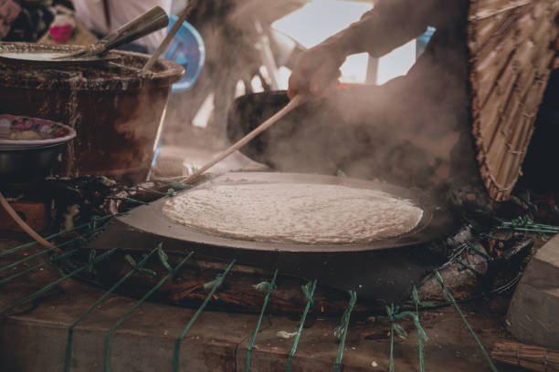 istock Traditional rice paper making in Vietnam 1219494077