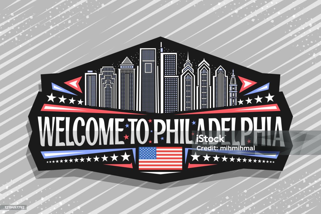 Philadelphia Letter Vector Vector Label For Philadelphia Stock Illustration - Download Image Now ...