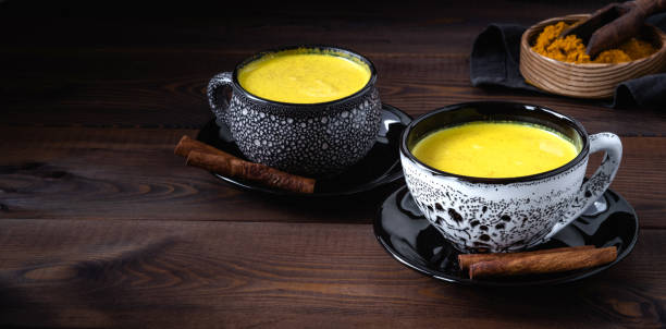 istock Turmeric Golden Milk. Vegan Milk. 1219499109